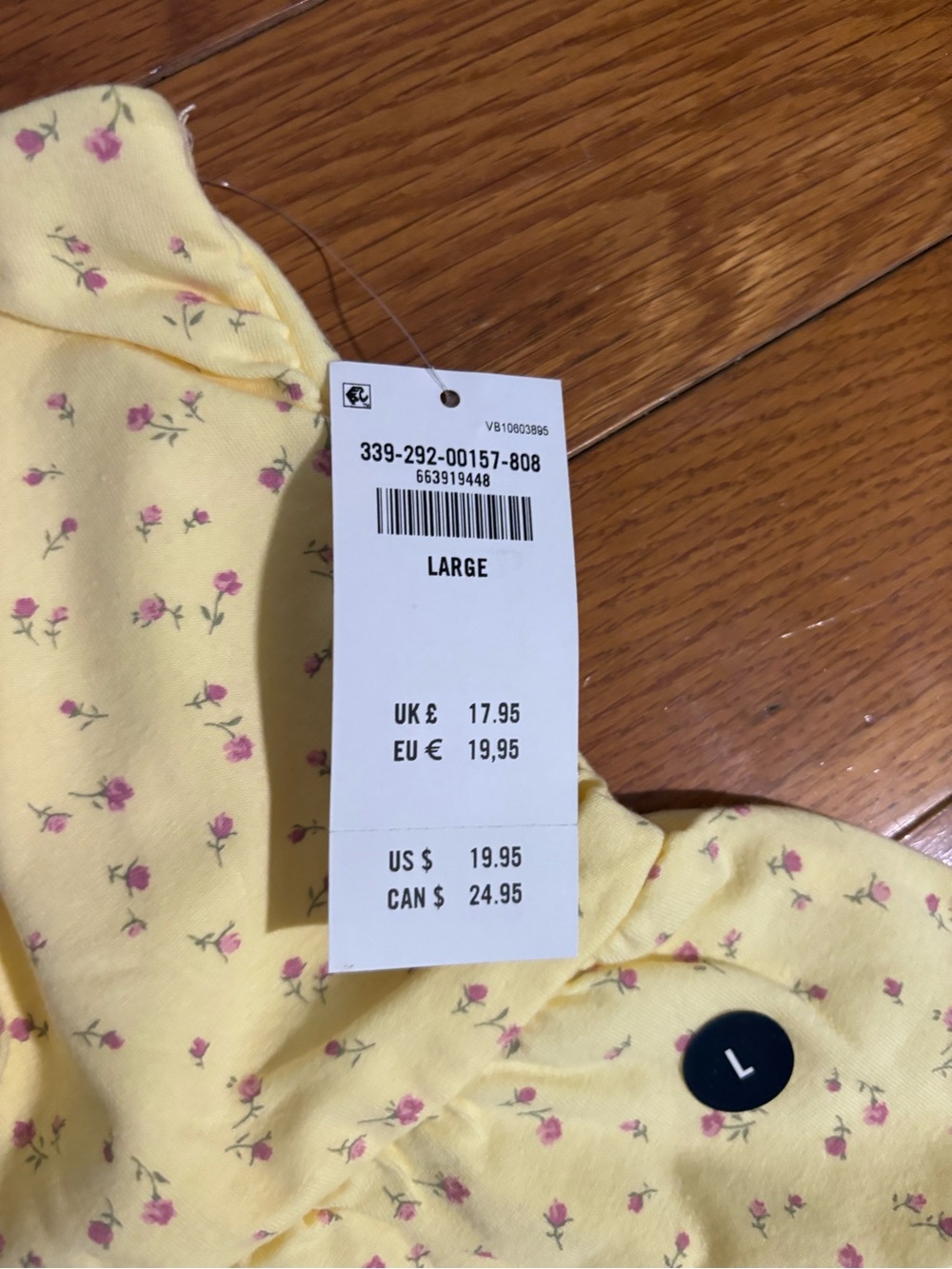 NWT Hollister Butter Yellow Floral Tie-Front Top - Picture 6 of 6